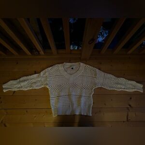 White Crochet Sweater